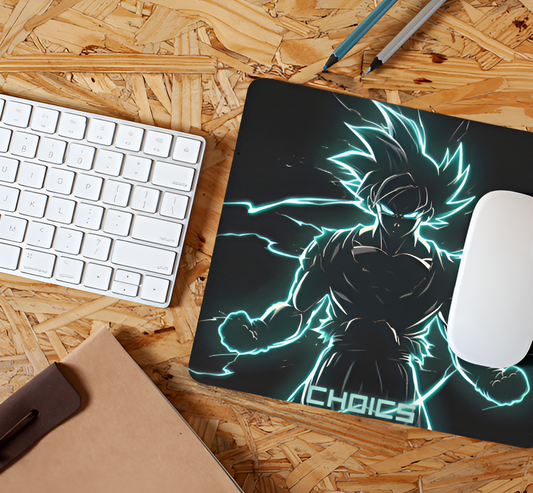 Electrifying Anime Warrior Mouse Pad - CHOIES