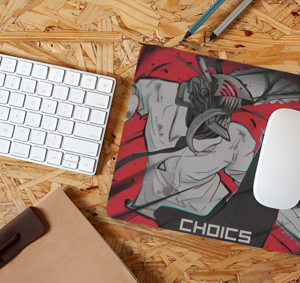 CHOIES Chainsaw Warrior Mouse Pad - Bold Design for Ultimate Performance