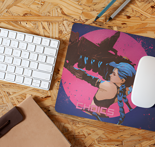 CHOIES Anime Shark Warrior Mouse Pad - Electrifying Design for Ultimate Precision